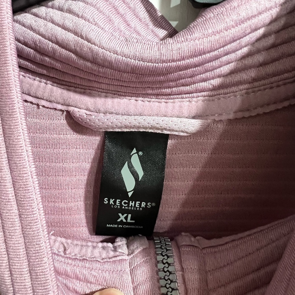 Light mauve pink Skechers zip up top XL women’s - Picture 7 of 9